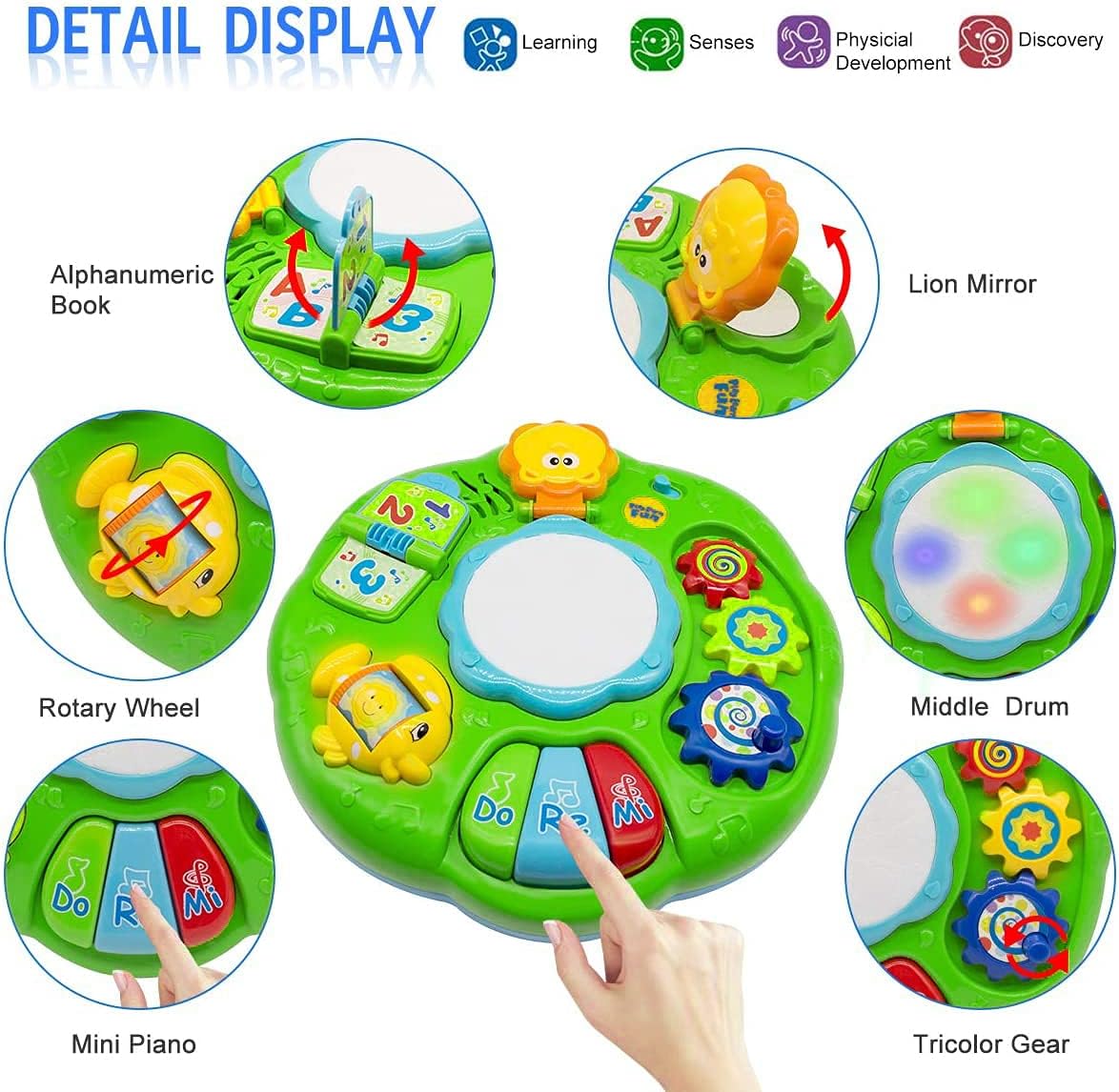 Musical Learning Table Activity Center for Infant Toddler Kids O880