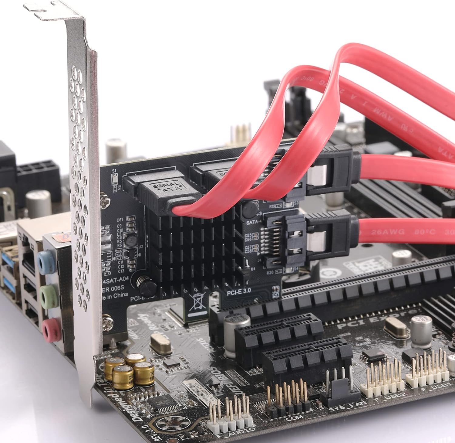 PCIe SATA Card 4 Port Expansion Card Adapter Converter Card G75491