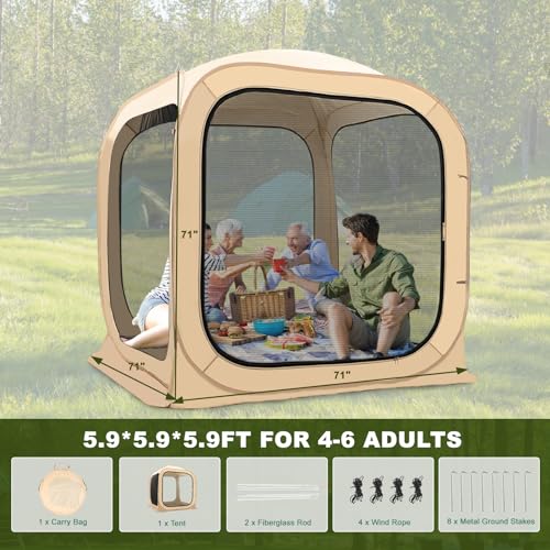 Screen House Tent Instant Pop-Up Tent Shelter F5955