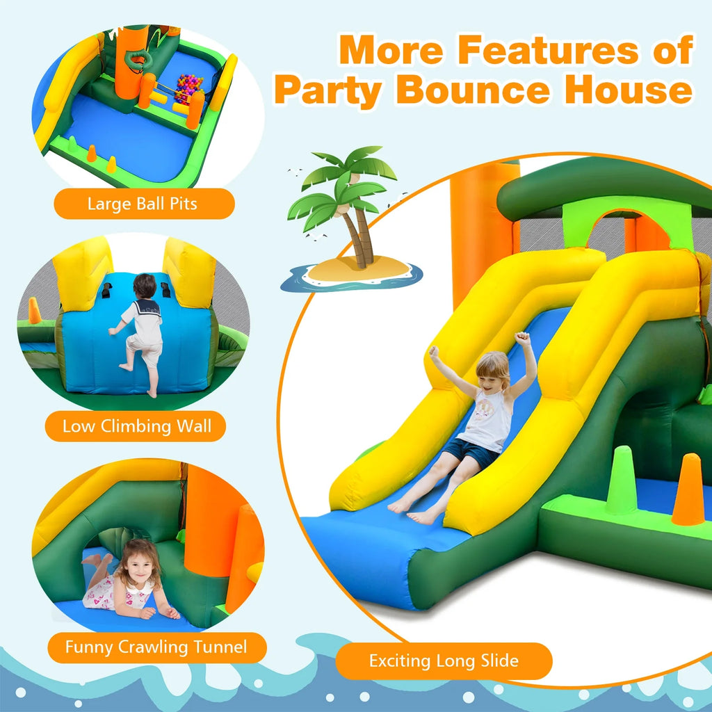 8-in-1 Inflatable Bounce Castle with 950W Blower M412436