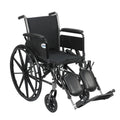Light Weight Wheelchair with Flip Back Removable Arms K609