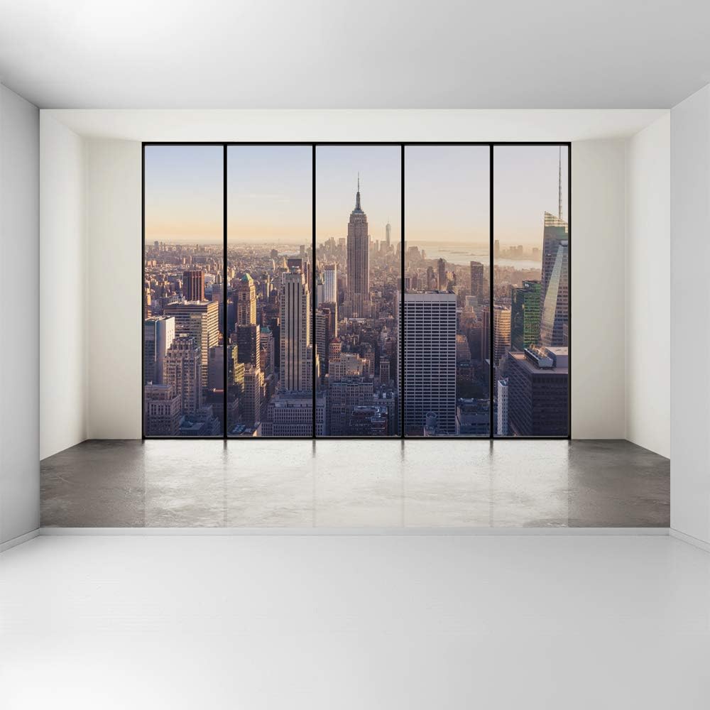 3D Cityscape Removable Wallpaper Wall Sticker 100x144 inches O943569