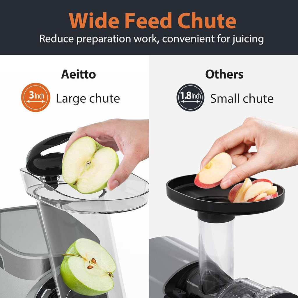 Cold Press Juicer with 3 Inch Wide Chute F131