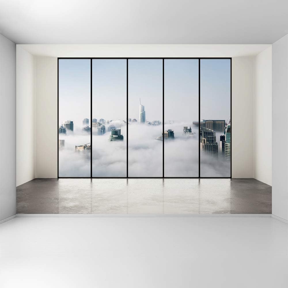 3D Cityscape Removable Wallpaper Wall Sticker 100x144 inches O943569