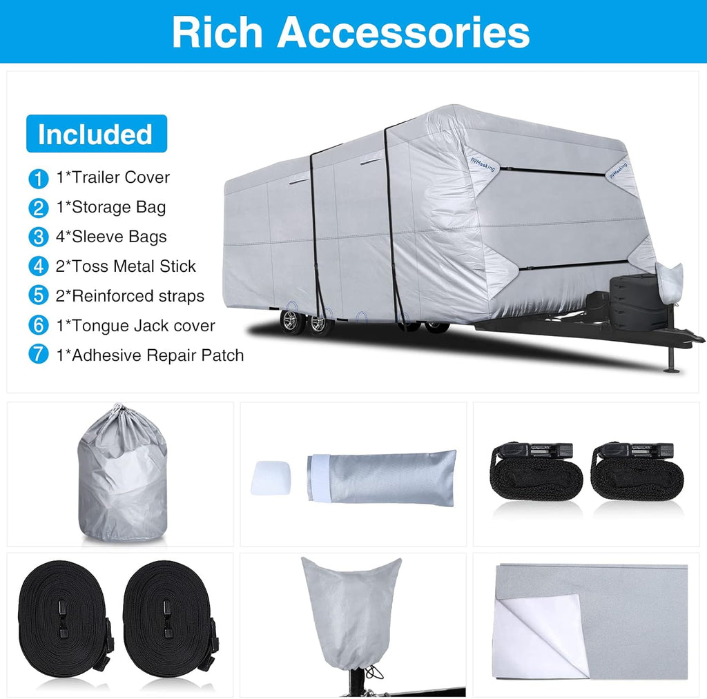 Rip-Stop RV Cover Fits 37'1''-40' Long Motorhome I757