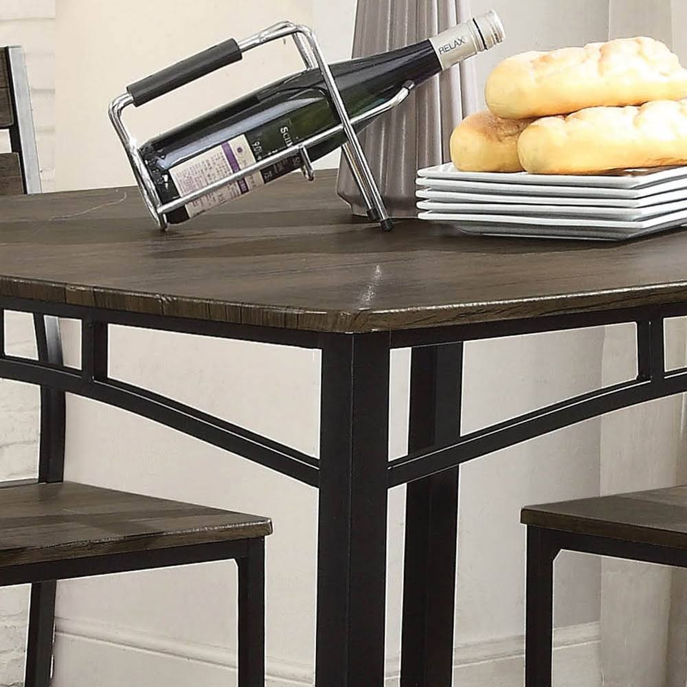 Rustic Brown Metal 5-Piece Counter Set T1348