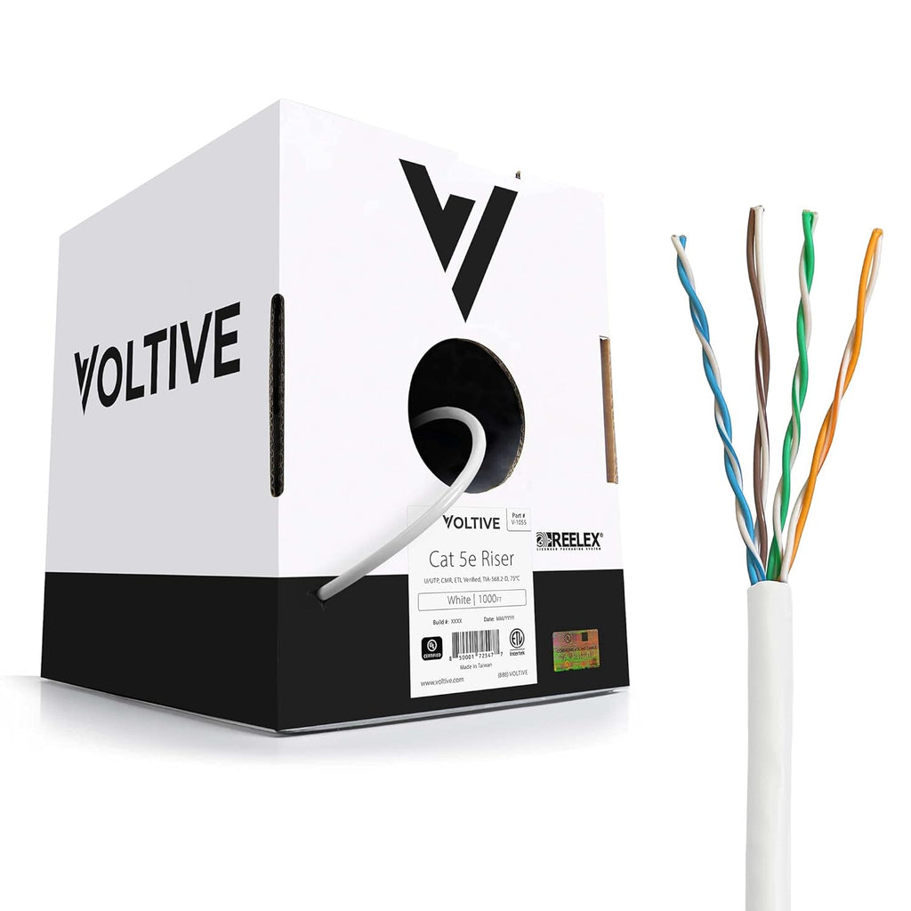 1000ft White Solid Bare Copper Bulk Ethernet Cable E292