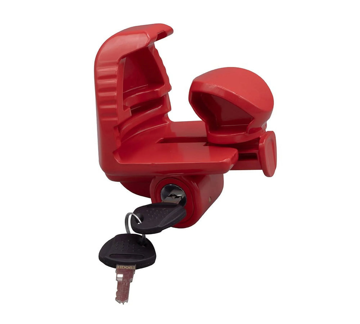 2 Pack Trailer Ball Hitch Lock with Keys, Heavy-Duty Steel Red Coupler Lock D935143