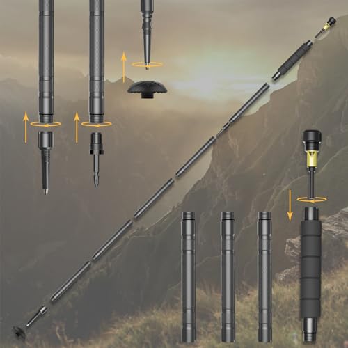 Collapsible Hiking Stick Trekking Pole with Compasse, Whistle (1 Stick) S248890