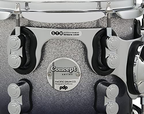 7-Piece Maple Shell Pack with Chrome Hardware Silver to Black Fade H908574