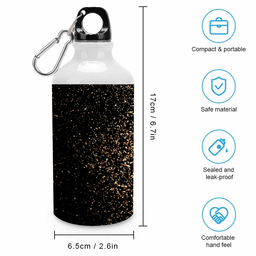 Golden Glitter Lights Sport Aluminum Water Bottle with Twist Cap Z700