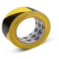 Black/Yellow Aisle Marking Tape 3" x 36 Yards 7 Mil 16 Rolls I28027