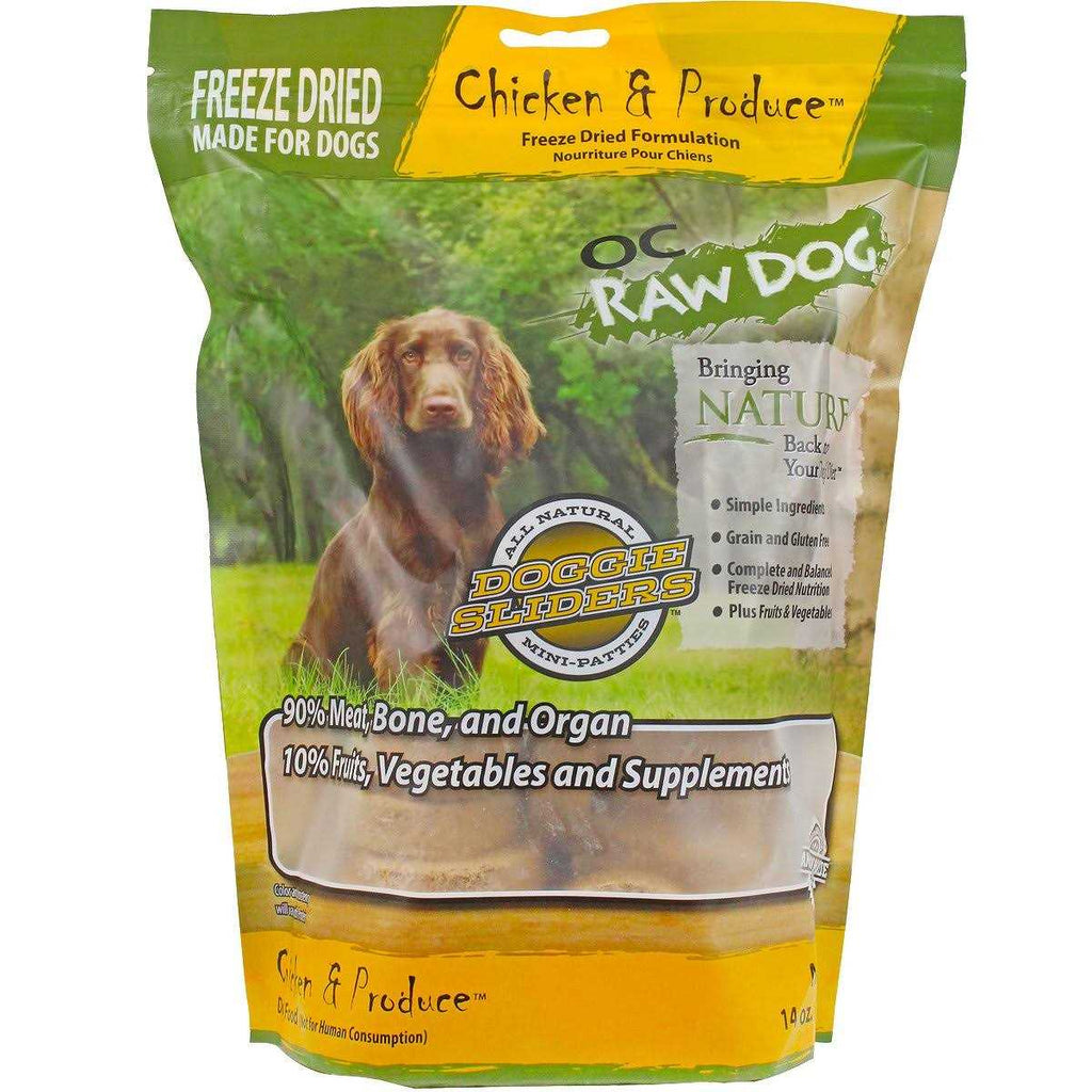 Freeze-Dried Chicken & Produce Sliders Dog Food E6658
