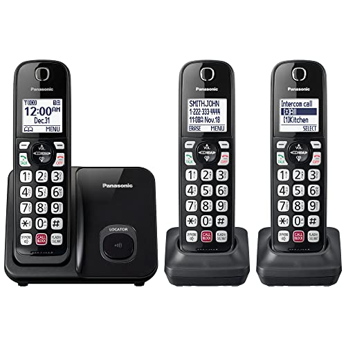Cordless Phone with 3 Handsets (Black) K716620