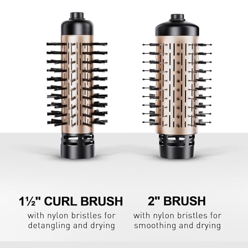 Rotating Hair Dryer Brush with 2-Inch and 1.5-Inch Brushes K588