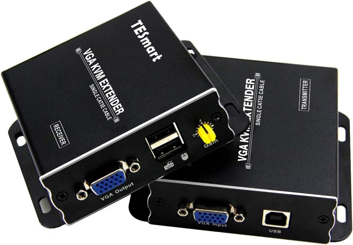 1080P 60Hz USB VGA KVM Extender Over Cat5e Cat6 Ethernet Cable H81897