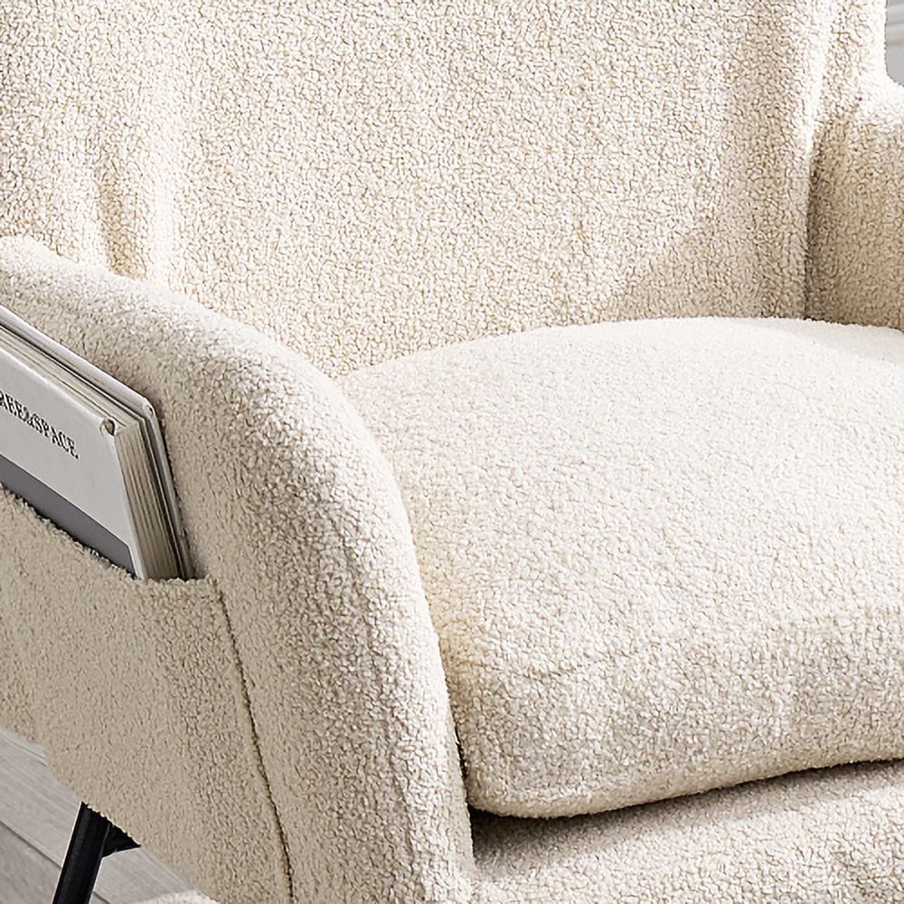 Teddy Material Rocking Chair with High Backrest F746