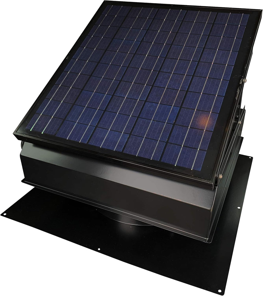 Solar Attic Fan with Thermostat/Humidistat/adapter, 22.5 x 22.5 x 11 IN. P921523