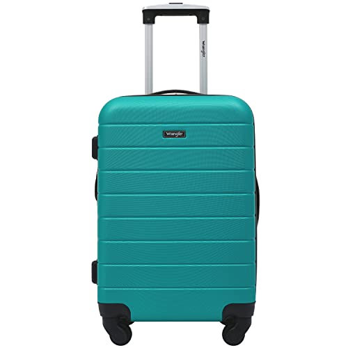 Black 20-Inch Carry-On Luggage Set with Cup Holder and USB Port I26948