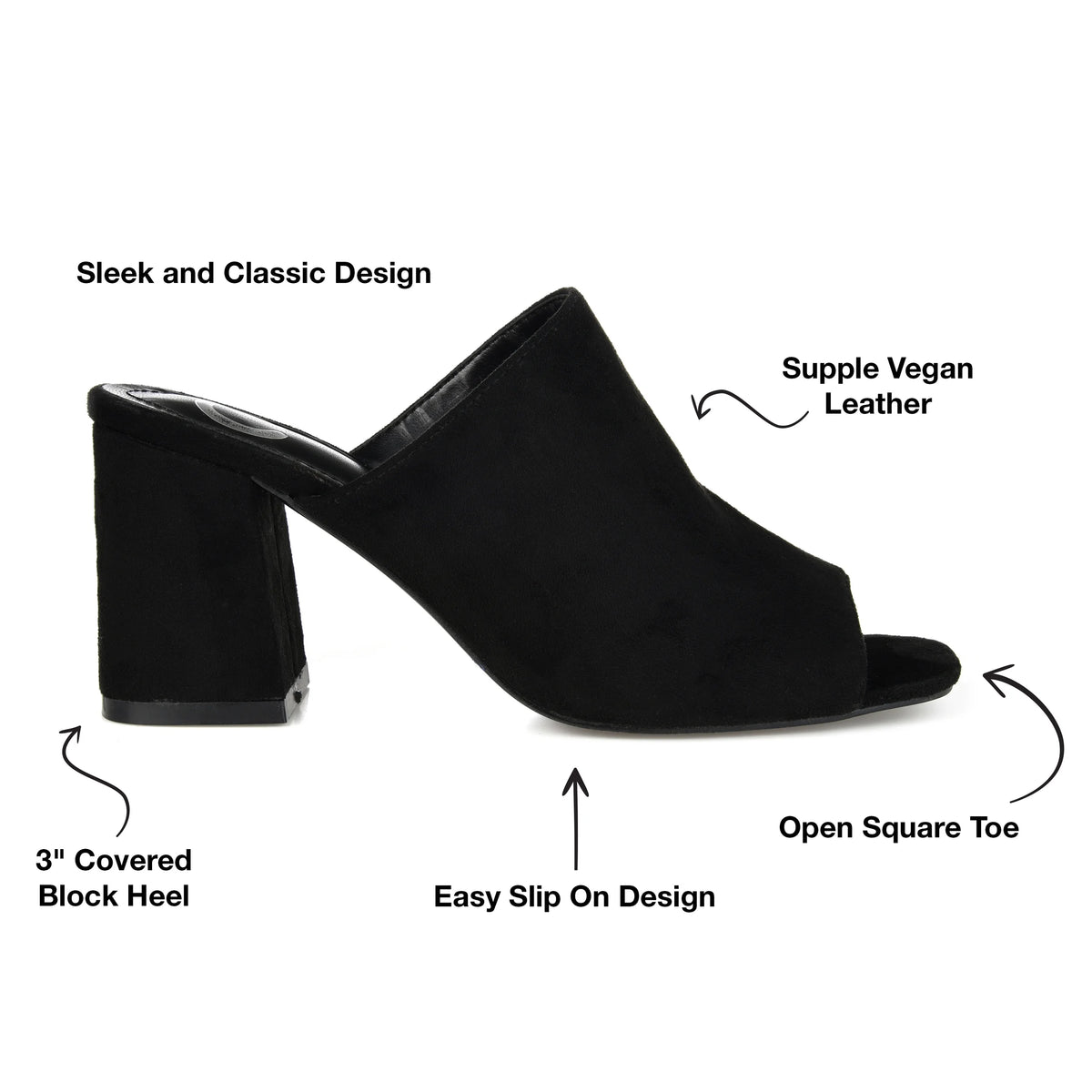 Wide Width Peep Toe Block Heel Sandals U79827