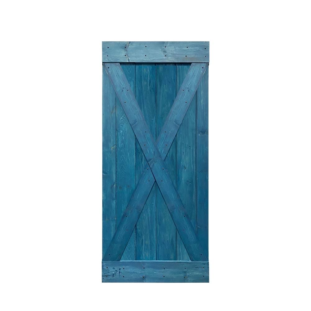36 in. x 84 in. Solid Knotty Pine Wood Interior Sliding Barn Door Slab E52908