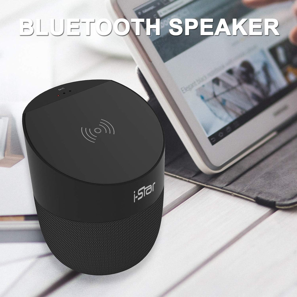 Bluetooth Speaker with Wireless Charging Station, Portable Stereo Speaker, Pack of 2 V96314