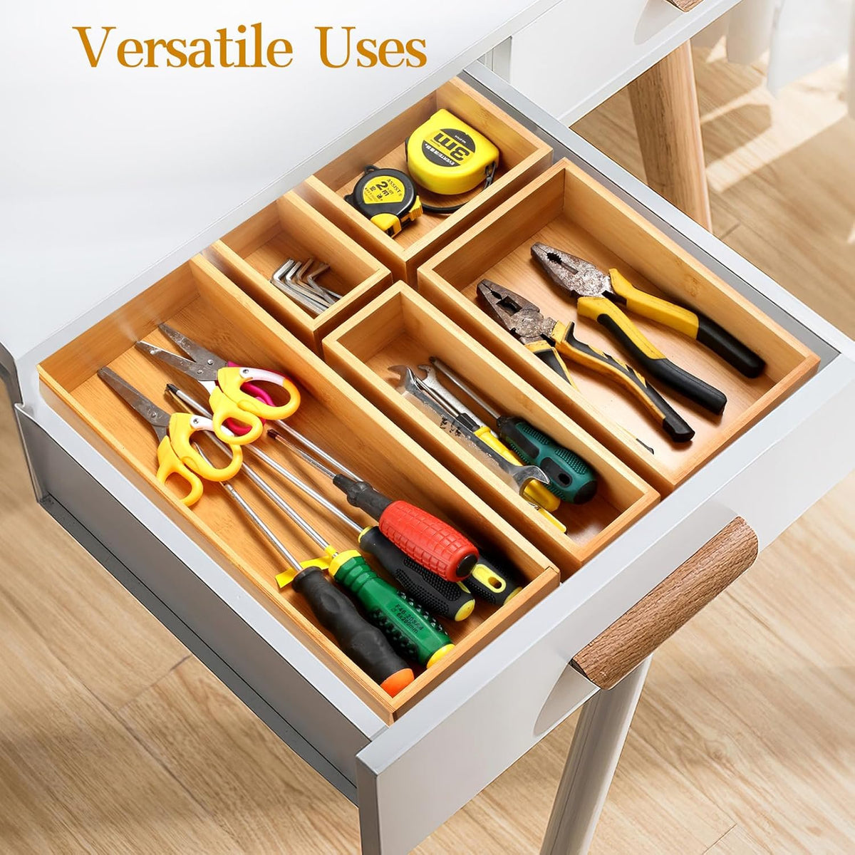 Bamboo 5 Pack Utensil Organizer Box Z4073