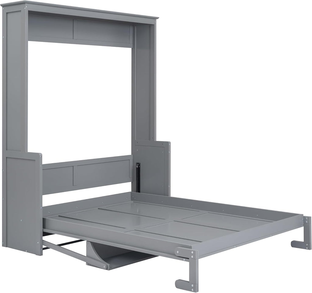 Gray Wood Queen Wall Bed I7805