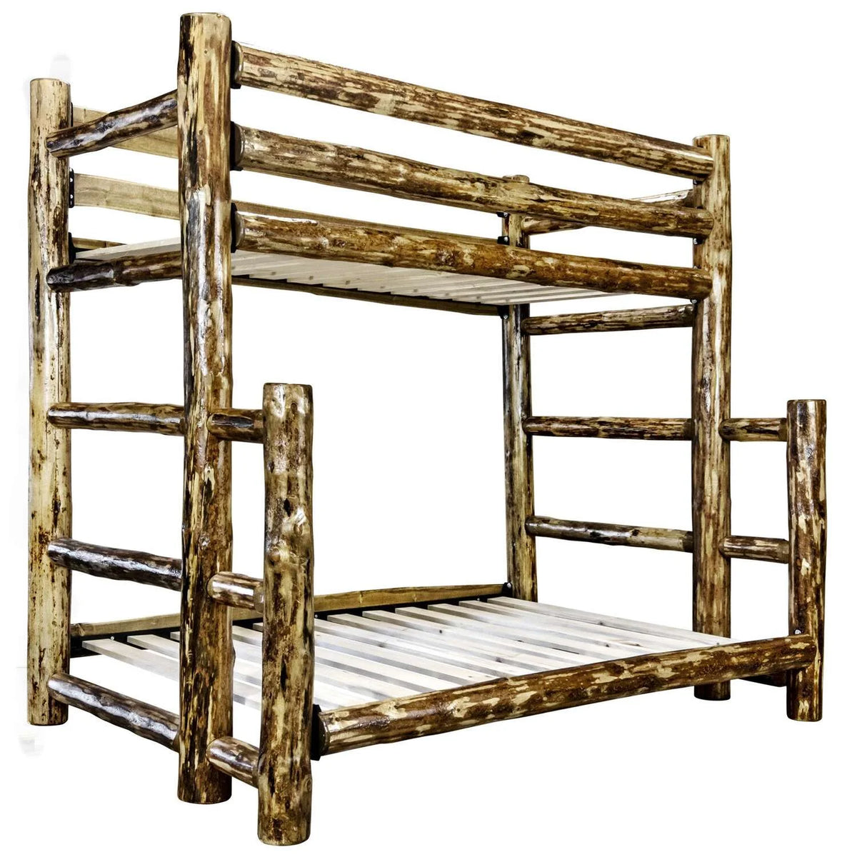 Brown Wood Twin over Full Bunk Bed U4003
