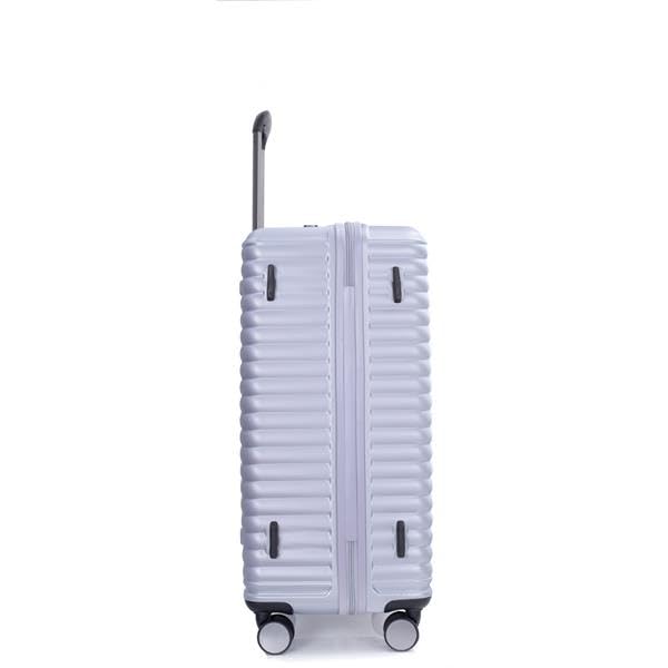 3 Piece PC+ABS Lightweight Luggage Set with TSA Lock (Dark Purple) D956