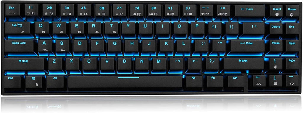 Wireless Mechanical Keyboard 71 Keys Bluetooth USB Wired Compact White-Red Switch T197