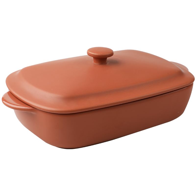 33oz Ceramic Rectangular Baking Dish with Lid K946