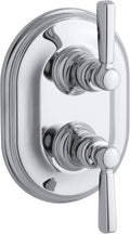 Polished Chrome Stacked Trim with Metal Lever Handles D967347