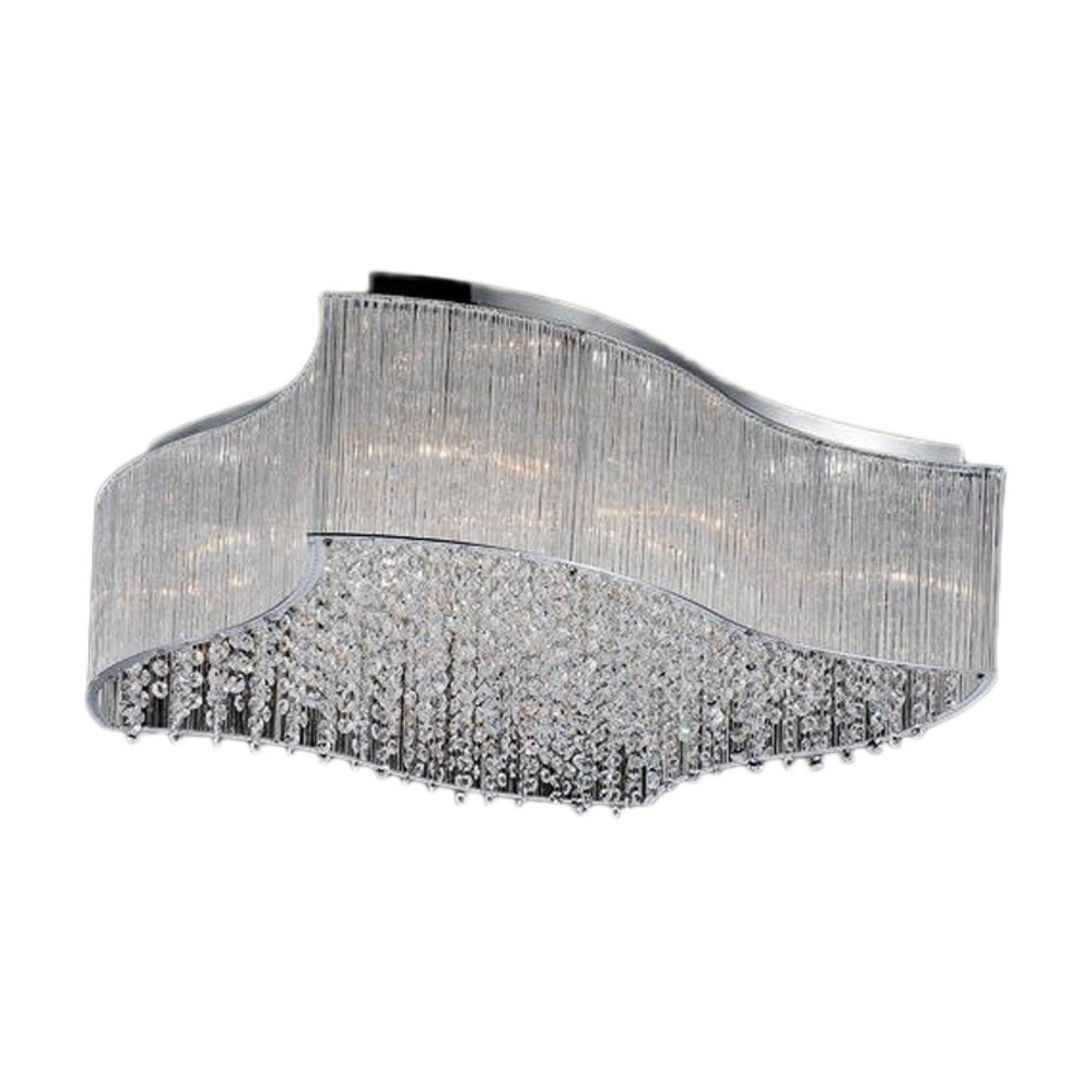 Chrome 12 Light Flush Mount X101596