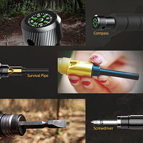 Collapsible Hiking Stick Trekking Pole with Compasse, Whistle (1 Stick) S248890
