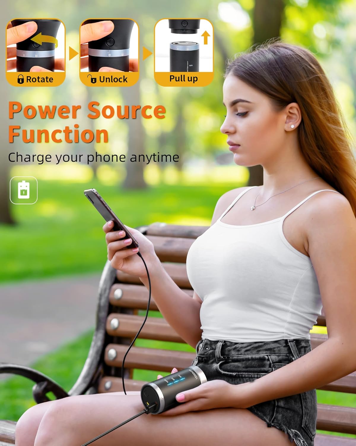 15000mAh Cordless Air Duster & Vacuum 2 in 1, 77000RPM/11000PA, 2 Speeds, Detachable Battery U947