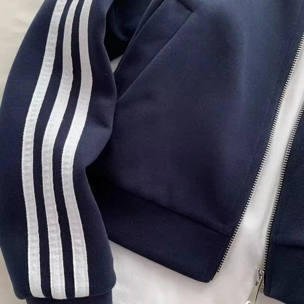Three-stripe sports sweatshirt jacket Y59276