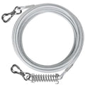 50 ft Heavy Duty Dog Tie Out Cable with Spring Swivel Lockable Hook I649259