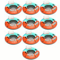 Orange Inflatable Pool Float (10 Pack) Q52011
