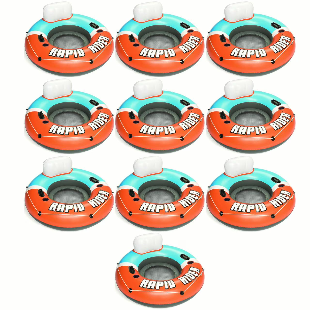 Orange Inflatable Pool Float (10 Pack) Q52011