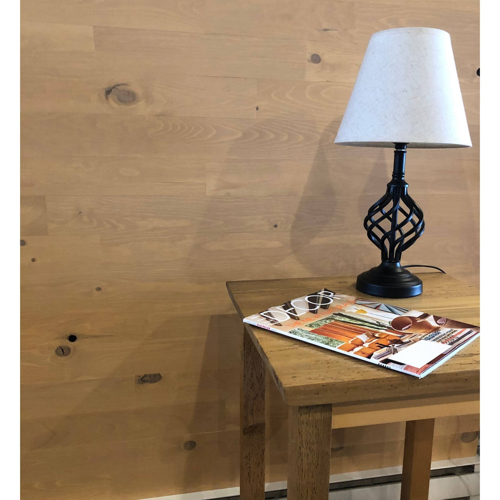 Pine Wooden Wall Planks - Peel and Stick (3x22 Wide - 10 Sq. ft, Platinum) Q721
