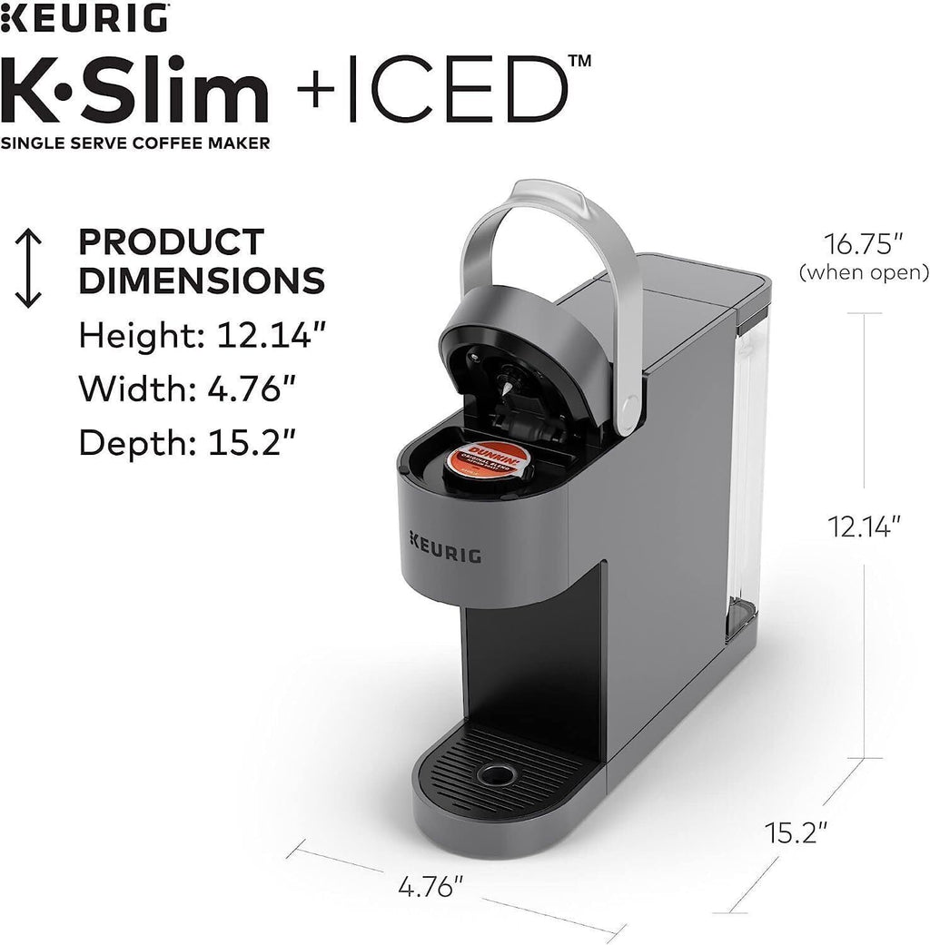 Gray Single Serve Coffee Maker with 3 Brew Sizes K84732