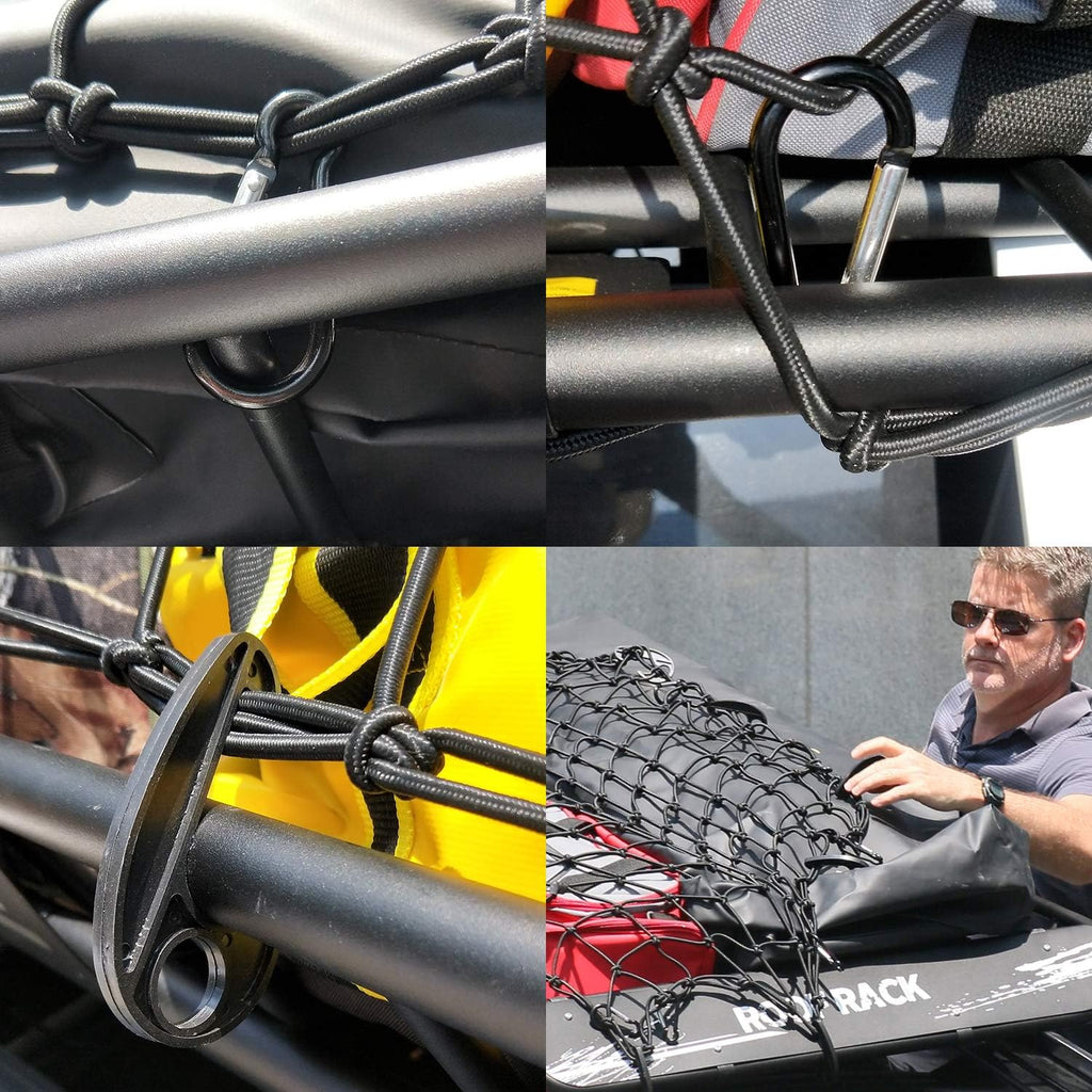 Roof Rack Cargo Basket Set with Cargo Net and Bungee Net T54627