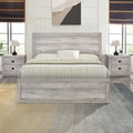 Twin Size Solid Wood Platform Bed with Trundle and Three Drawers Z488