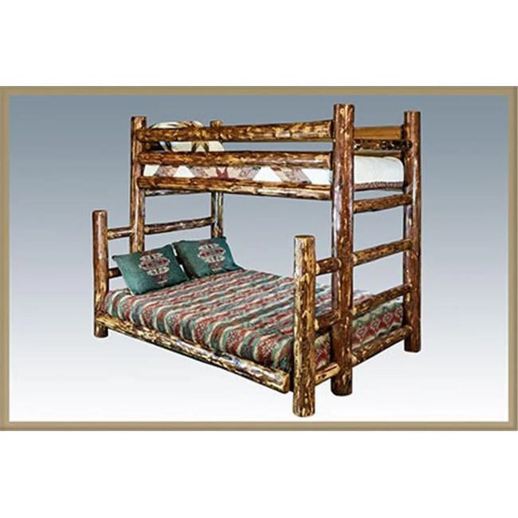 Brown Wood Twin over Full Bunk Bed U4003