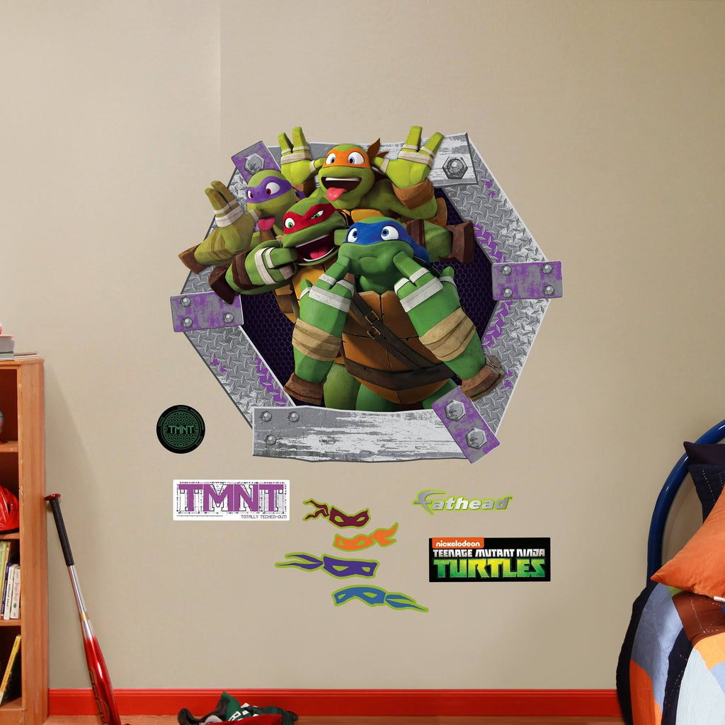 Teenage Mutant Ninja Turtles Goofy Faces Wall Decal Collection J3821