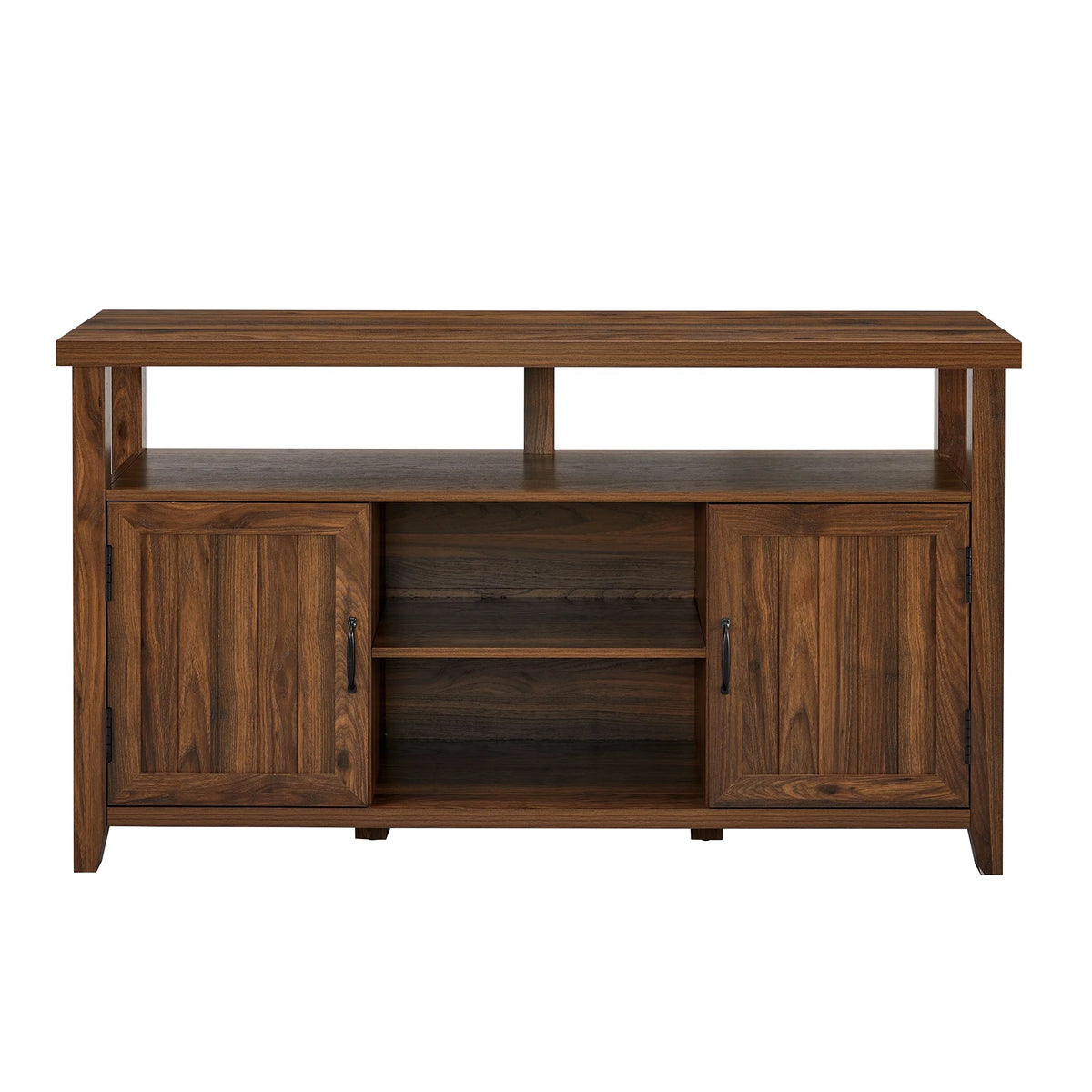 Dark Walnut Farmhouse Tall TV Stand T255647
