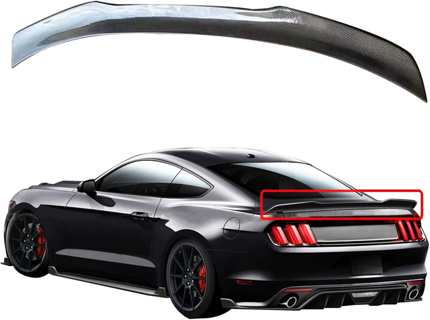 Carbon Fiber Look Rear Trunk Wing Spoiler L972213