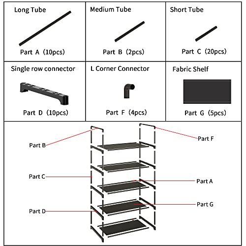 10-Tier White Shoe Rack I88524