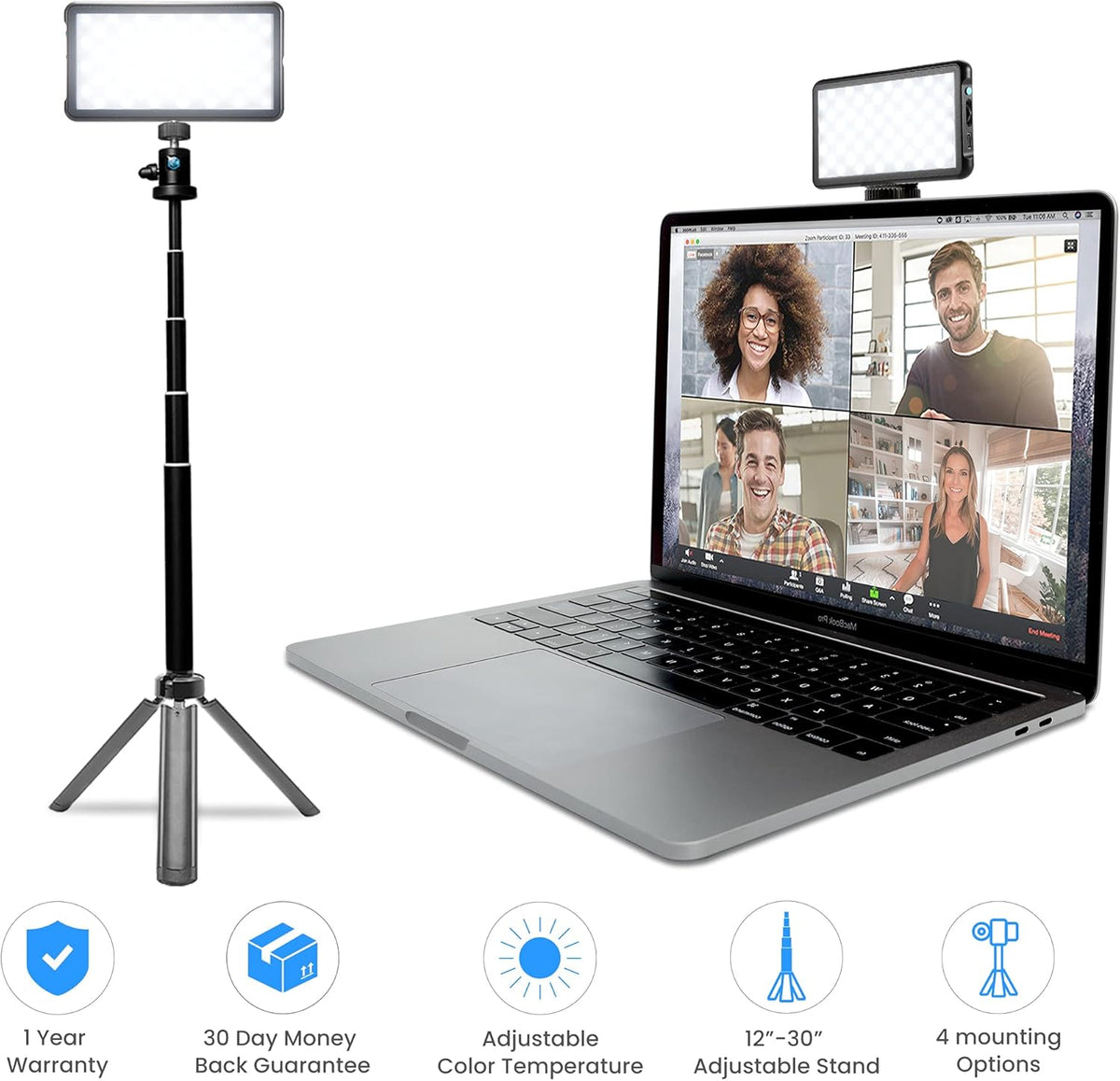 Broadcast Lighting Kit with Tripod & Suction Mount, Pack of 2 G440295